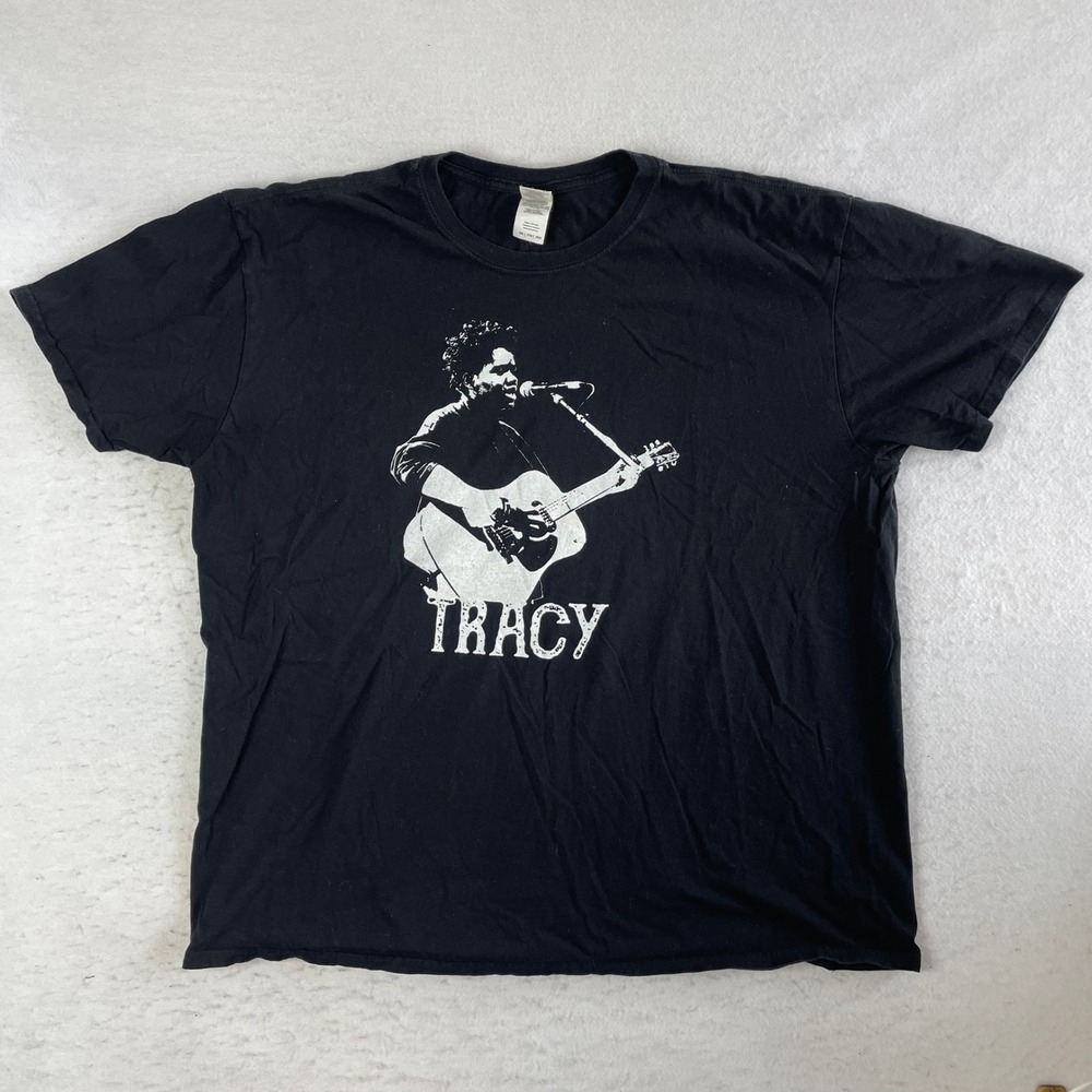 Gildan Tracy Chapman Graphic T-Shirt 2XL‎ Black Short Sleeve Cotton Music Artist